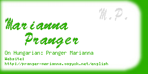 marianna pranger business card